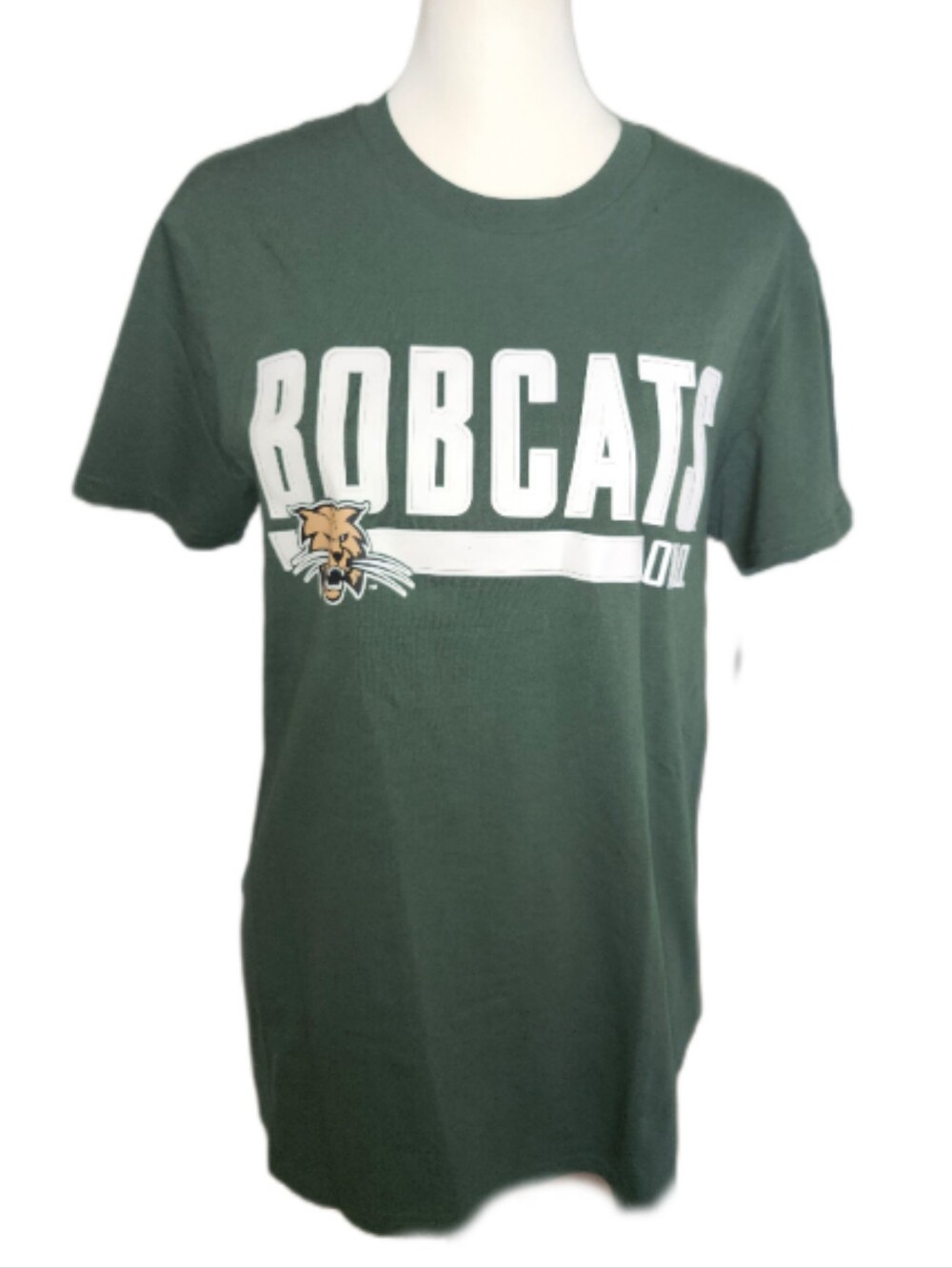 Ohio University Bobcats Short Sleeved Tee T-shirt, Raised Vinyl Lettering, M